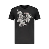 Cavalli Class Black Cotton Men T-Shirt - T-Shirts