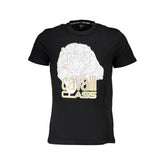 Cavalli Class Black Cotton Men T-Shirt - XL - T-Shirts