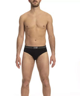 Cavalli Class Black Cotton Men Underwear Pack - Briefs