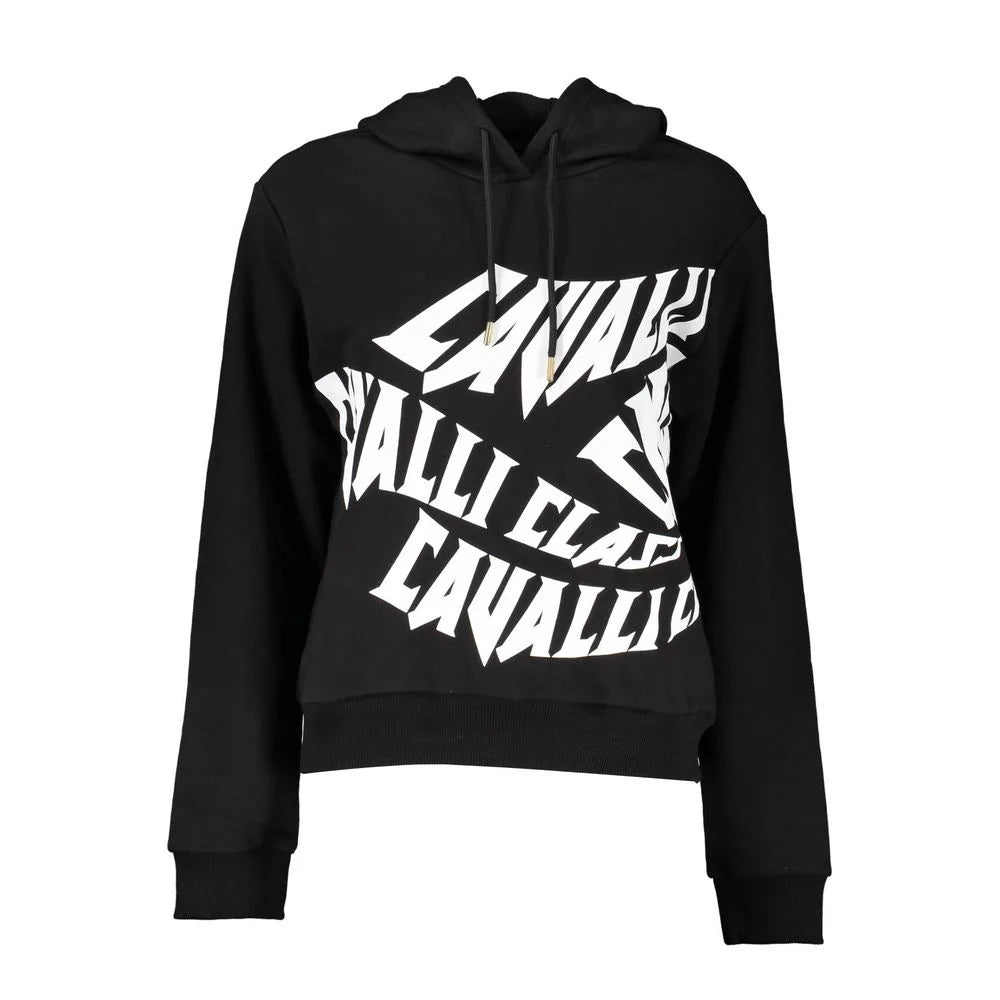 Cavalli Class Black Cotton Sweatshirt - XXL - Hoodies