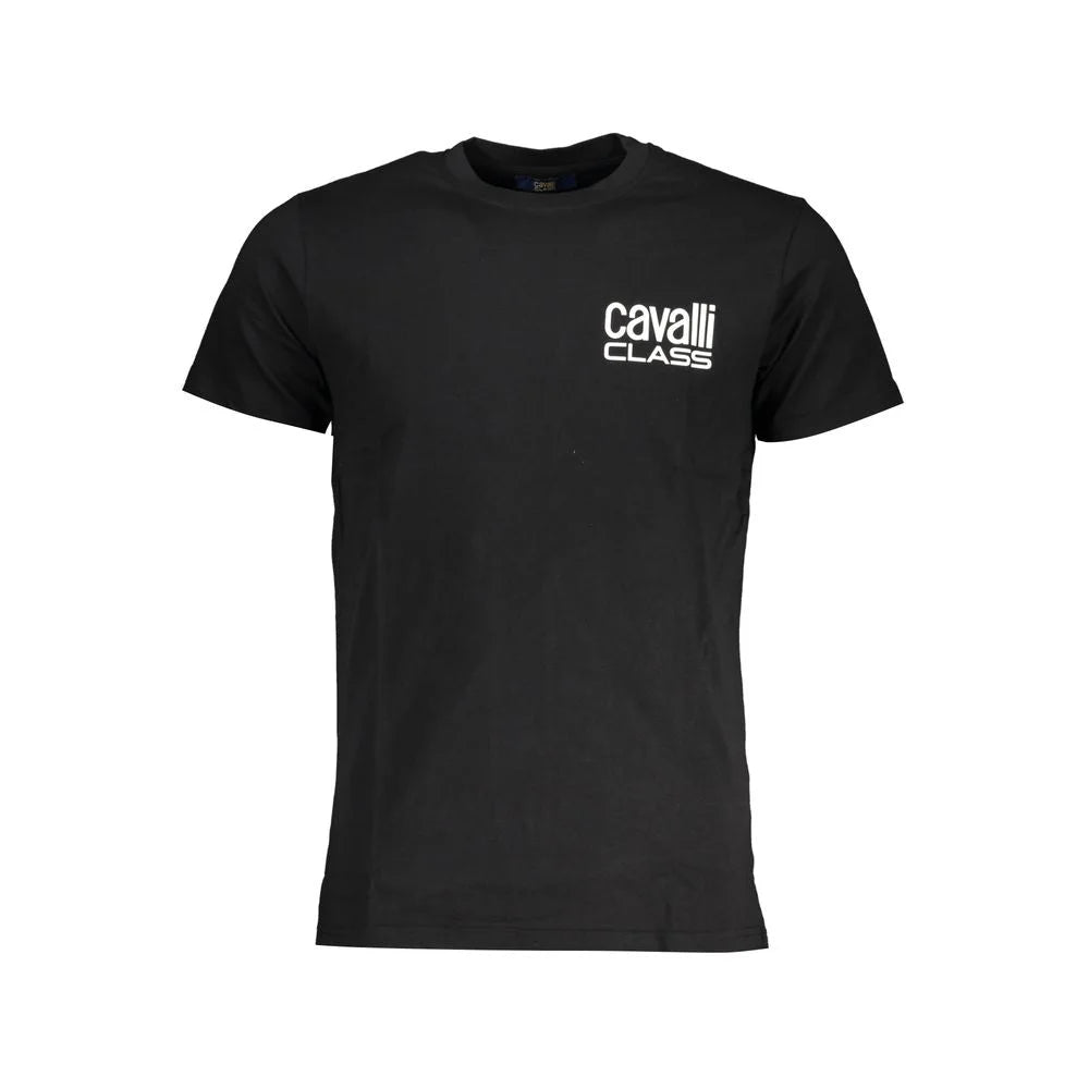 Cavalli Class Black Cotton T-Shirt - T-Shirts