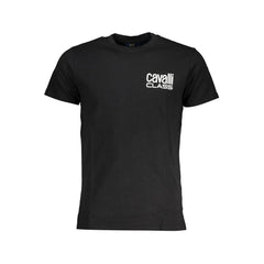 Cavalli Class Black Cotton T-Shirt - T-Shirts
