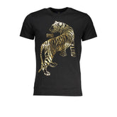 Cavalli Class Black Cotton T-Shirt - XL - T-Shirts
