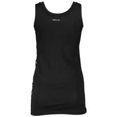 Cavalli Class Black Cotton Tank Top