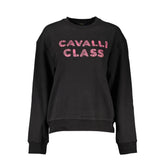 Cavalli Class Black Cotton Women Sweater - S - Sweatshirts