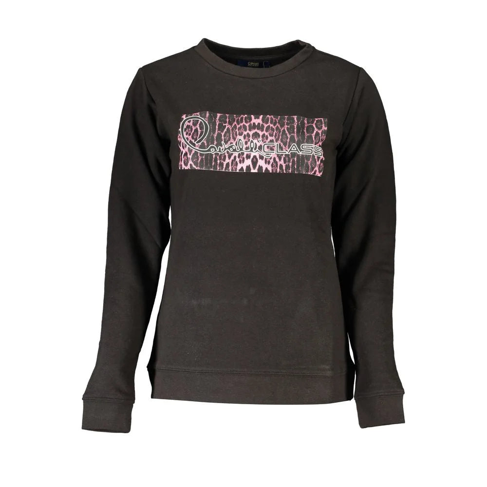 Cavalli Class Black Cotton Women Sweater - Sweatshirts