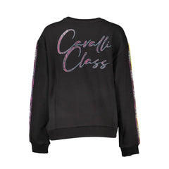 Cavalli Class Black Cotton Women Sweater - Sweatshirts