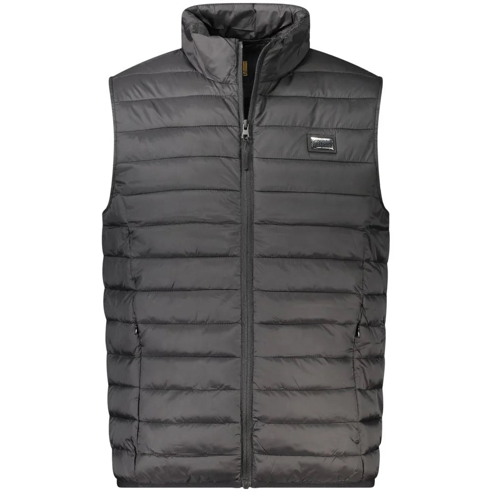Cavalli Class Black Polyester Men Jacket - Vests