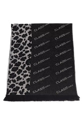 Cavalli Class Black Wool Men Scarf - Scarves & Shawls