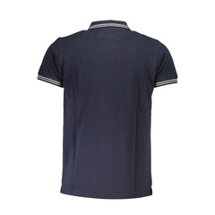 Cavalli Class Blue Cotton Men Polo Shirt - M