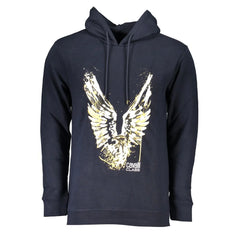 Cavalli Class Blue Cotton Men Sweater - Hoodies