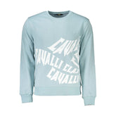 Cavalli Class Blue Cotton Men Sweater - Sweatshirts