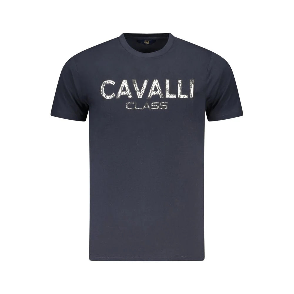 Cavalli Class Blue Cotton Men T-Shirt - T-Shirts