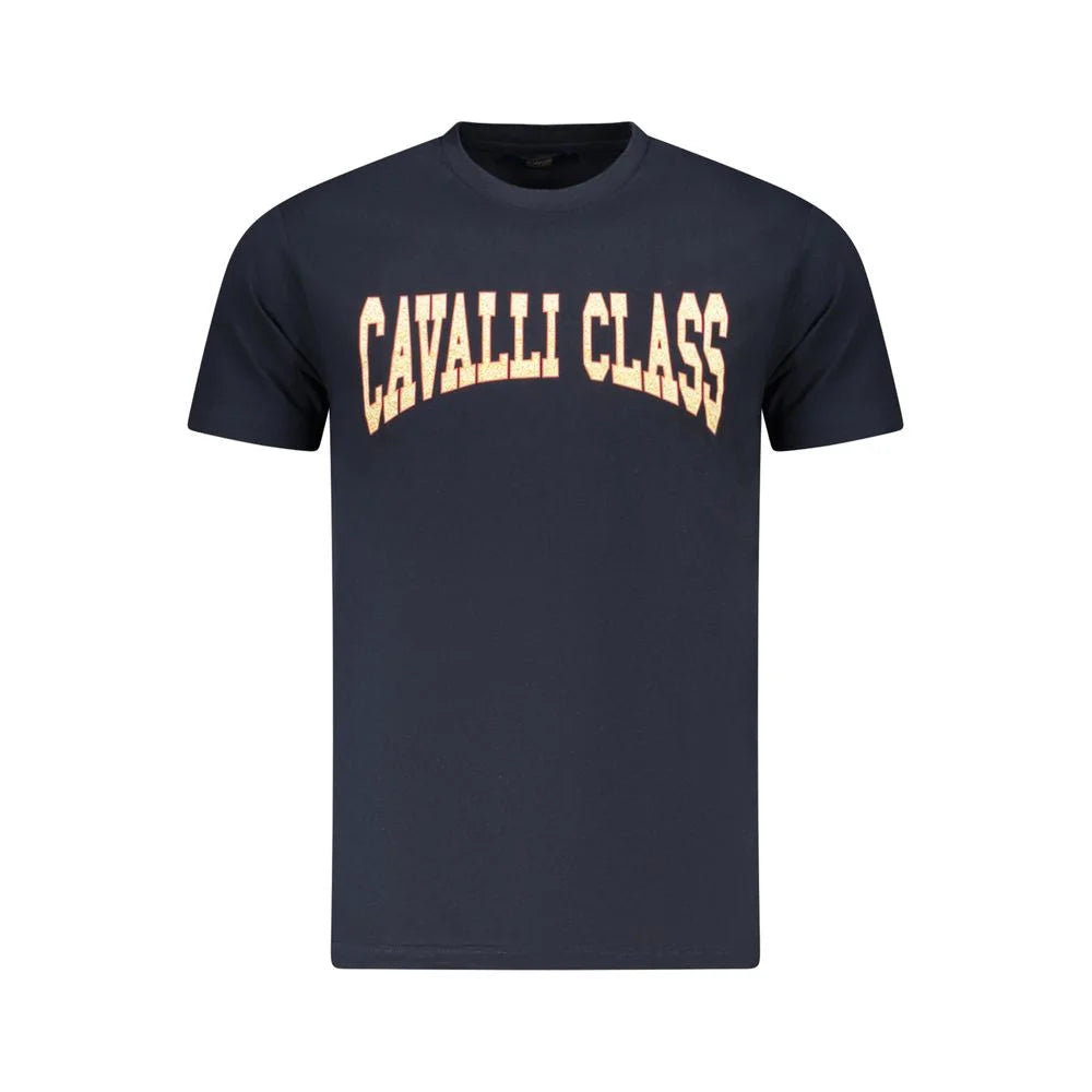 Cavalli Class Blue Cotton Men T-Shirt - T-Shirts