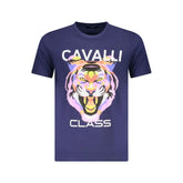 Cavalli Class Blue Cotton Men T-Shirt - T-Shirts