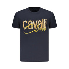 Cavalli Class Blue Cotton Men T-Shirt - T-Shirts