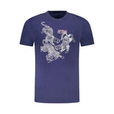 Cavalli Class Blue Cotton Men T-Shirt - T-Shirts