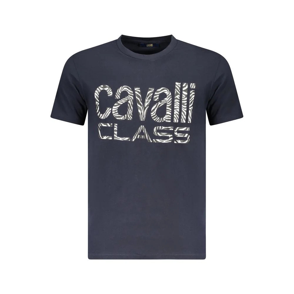 Cavalli Class Blue Cotton Men T-Shirt - T-Shirts