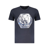 Cavalli Class Blue Cotton Men T-Shirt - T-Shirts