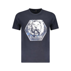 Cavalli Class Blue Cotton Men T-Shirt - T-Shirts