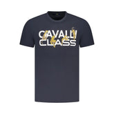 Cavalli Class Blue Cotton Men T-Shirt - T-Shirts