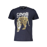 Cavalli Class Blue Cotton Men T-Shirt - XL - T-Shirts