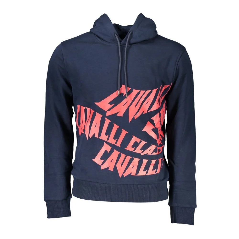 Cavalli Class Blue Cotton Men’s Sweater - Hoodies