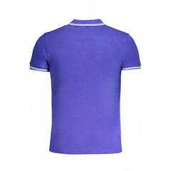 Cavalli Class Blue Cotton Polo Shirt - Polos