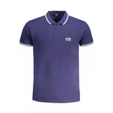 Cavalli Class Blue Cotton Polo Shirt - Polos