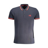 Cavalli Class Blue Cotton Polo Shirt - Polos
