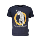 Cavalli Class Blue Cotton T-Shirt - 3XL
