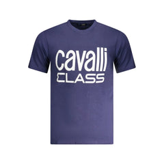 Cavalli Class Blue Cotton T-Shirt - M - T-Shirts
