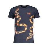 Cavalli Class Blue Cotton T-Shirt - T-Shirts