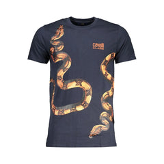 Cavalli Class Blue Cotton T-Shirt - T-Shirts
