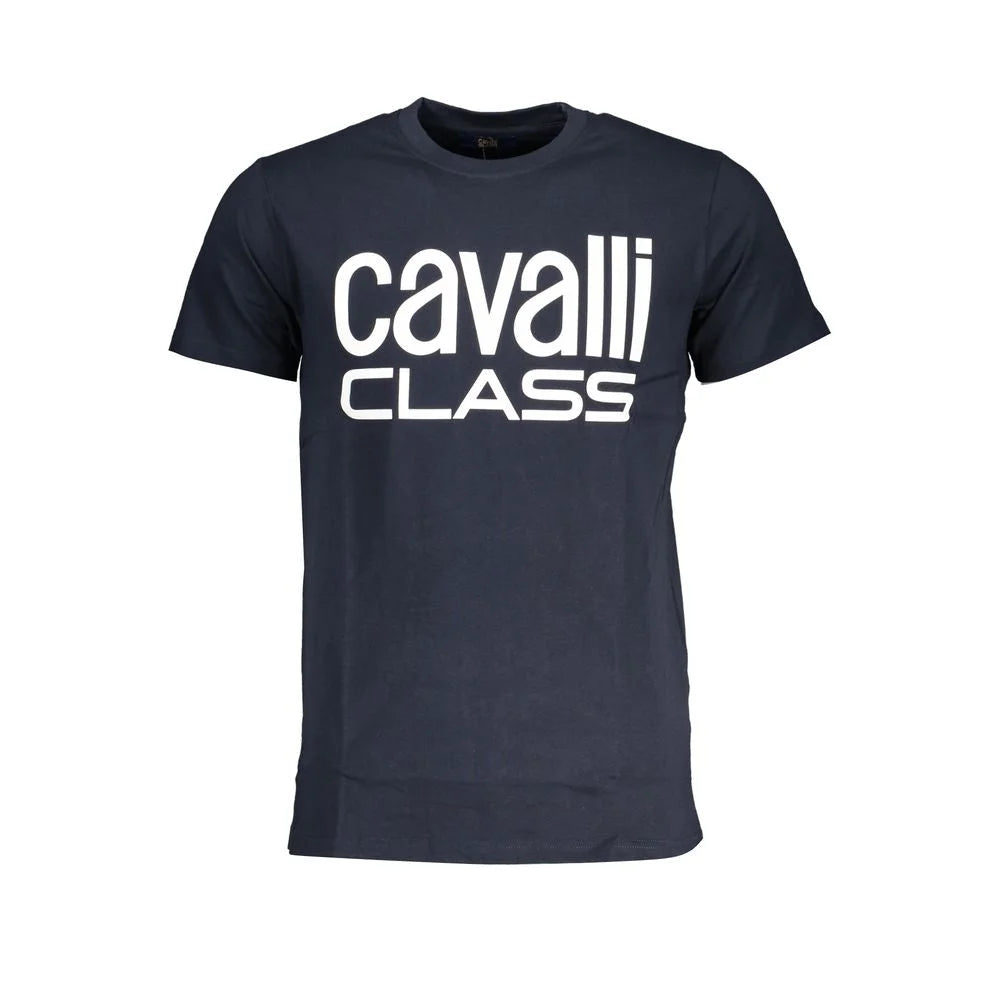 Cavalli Class Blue Cotton T-Shirt - T-Shirts