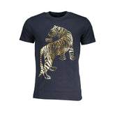 Cavalli Class Blue Cotton T-Shirt - T-Shirts