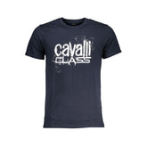 Cavalli Class Blue Cotton T-Shirt - XL - T-Shirts