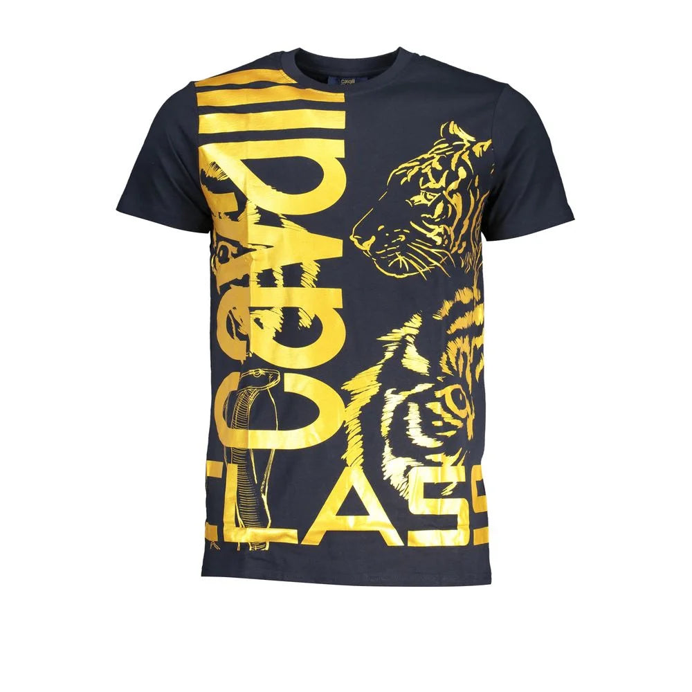 Cavalli Class Blue Cotton T-Shirt - XL - T-Shirts