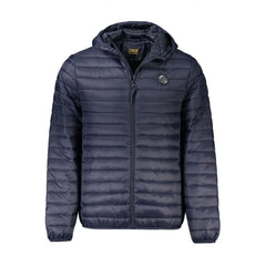 Cavalli Class Blue Polyamide Men Jacket - XXL