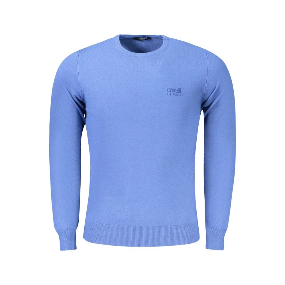 Cavalli Class Blue Viscose Men Sweater - Sweaters