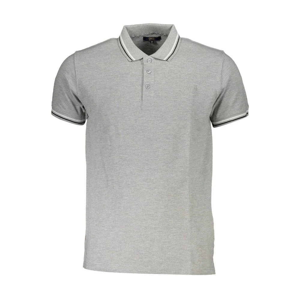 Cavalli Class Brown Cotton Men Polo Shirt - Polos