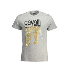 Cavalli Class Brown Cotton Men T-Shirt - T-Shirts