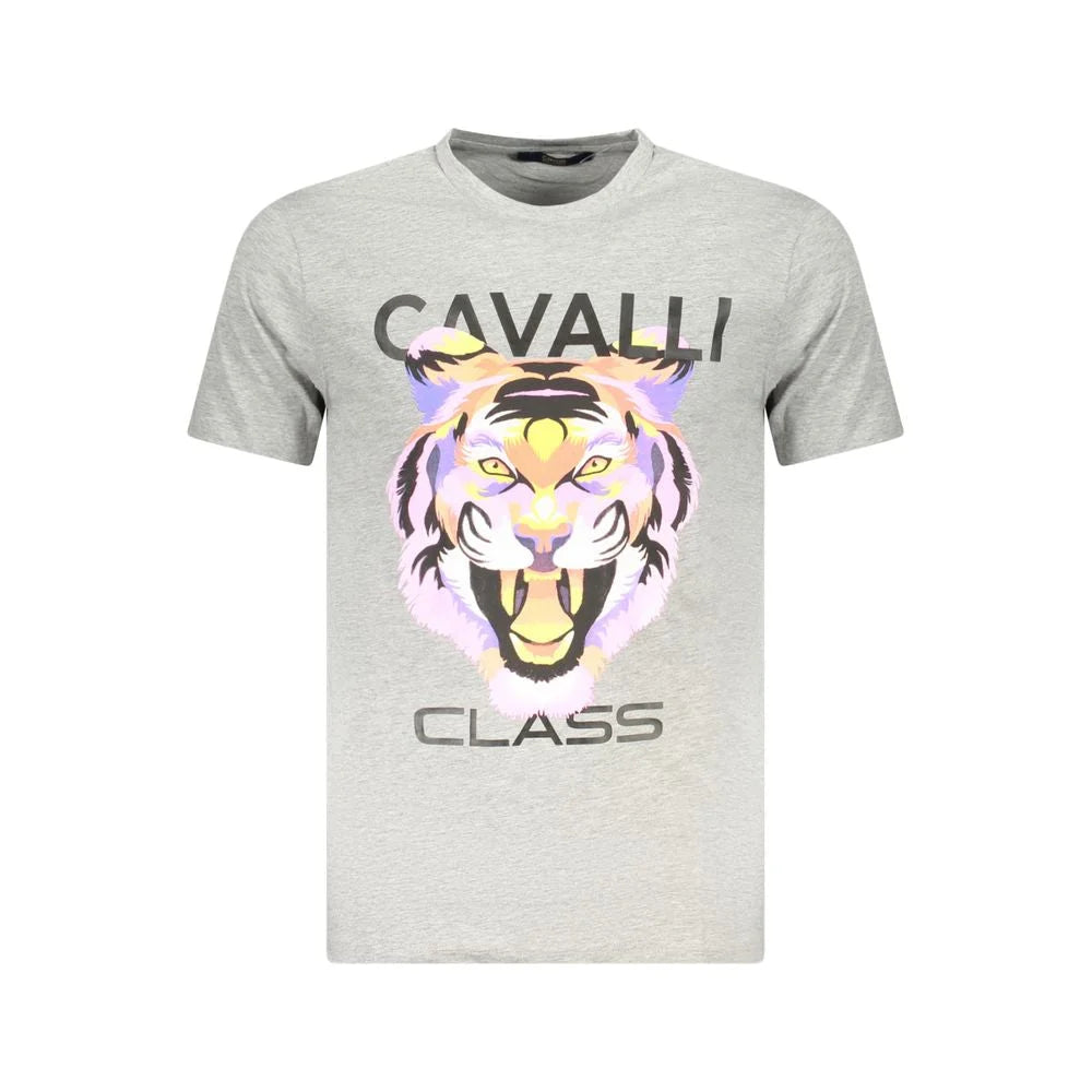 Cavalli Class Brown Cotton Men T-Shirt - T-Shirts