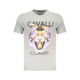 Cavalli Class Brown Cotton Men T-Shirt - T-Shirts