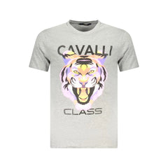 Cavalli Class Brown Cotton Men T-Shirt - T-Shirts