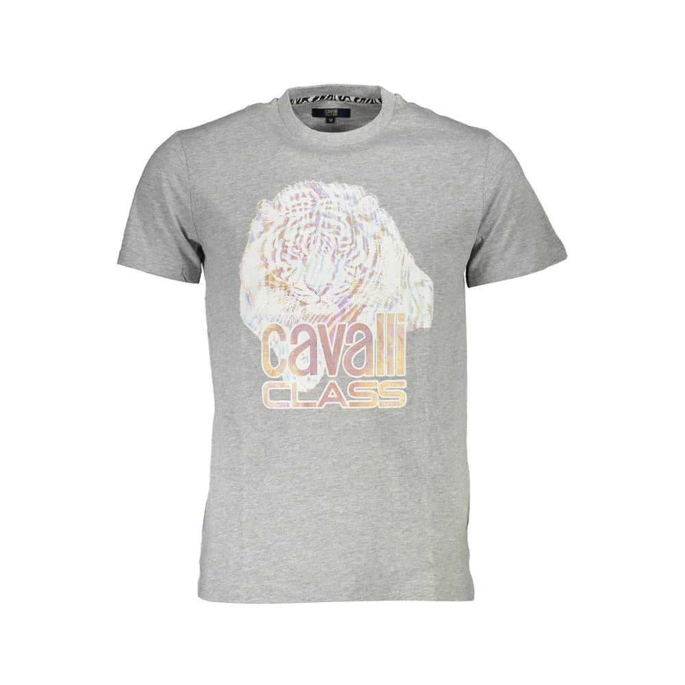 Cavalli Class Brown Cotton Men T-Shirt - T-Shirts