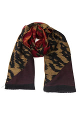 Cavalli Class Brown Wool Men Scarf - Scarves & Shawls