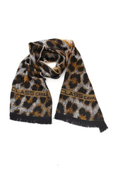 Cavalli Class Brown Wool Men Scarf - Scarves & Shawls