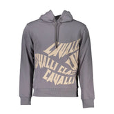 Cavalli Class Gray Cotton Men Sweater - Hoodies