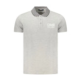 Cavalli Class Gray Cotton Polo Shirt - Polos
